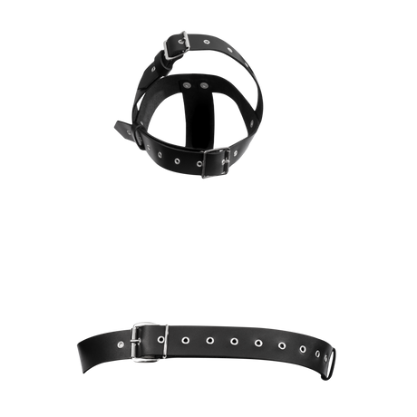 Rimba Bondage Play - Lederen Fixatieharnas - Zwart