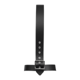 Rimba Bondage Play - Lederen Hoofdharnas met Neushaken - Zwart