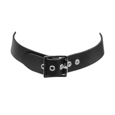 Rimba Bondage Play - Lederen Hoofdharnas met Neushaken - Zwart