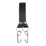 Rimba Bondage Play - Lederen Hoofdharnas met Neushaken - Zwart