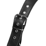 Rimba Bondage Play - Luxe Lederen Borstharnas met Zakken - Zwart