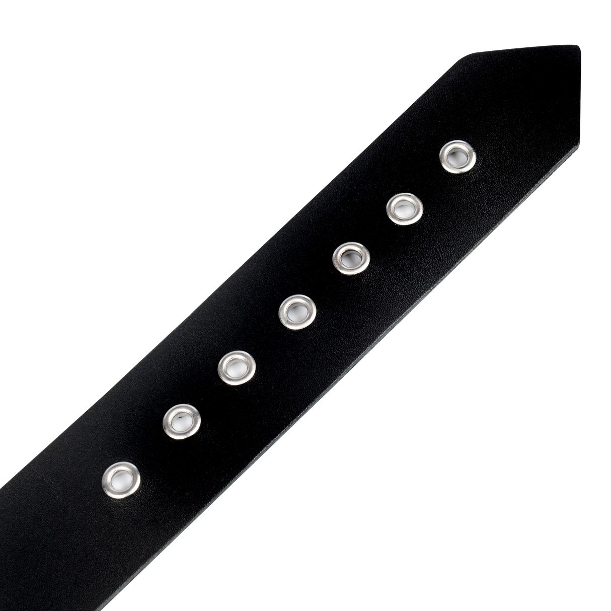 Rimba Bondage Play - Lederen Halsband met Metalen Gesp - Zwart