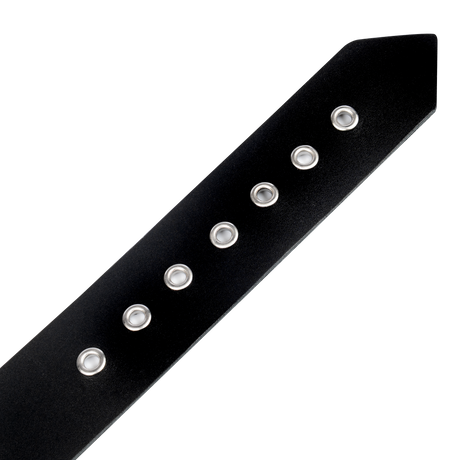 Rimba Bondage Play - Lederen Halsband met Metalen Gesp - Zwart