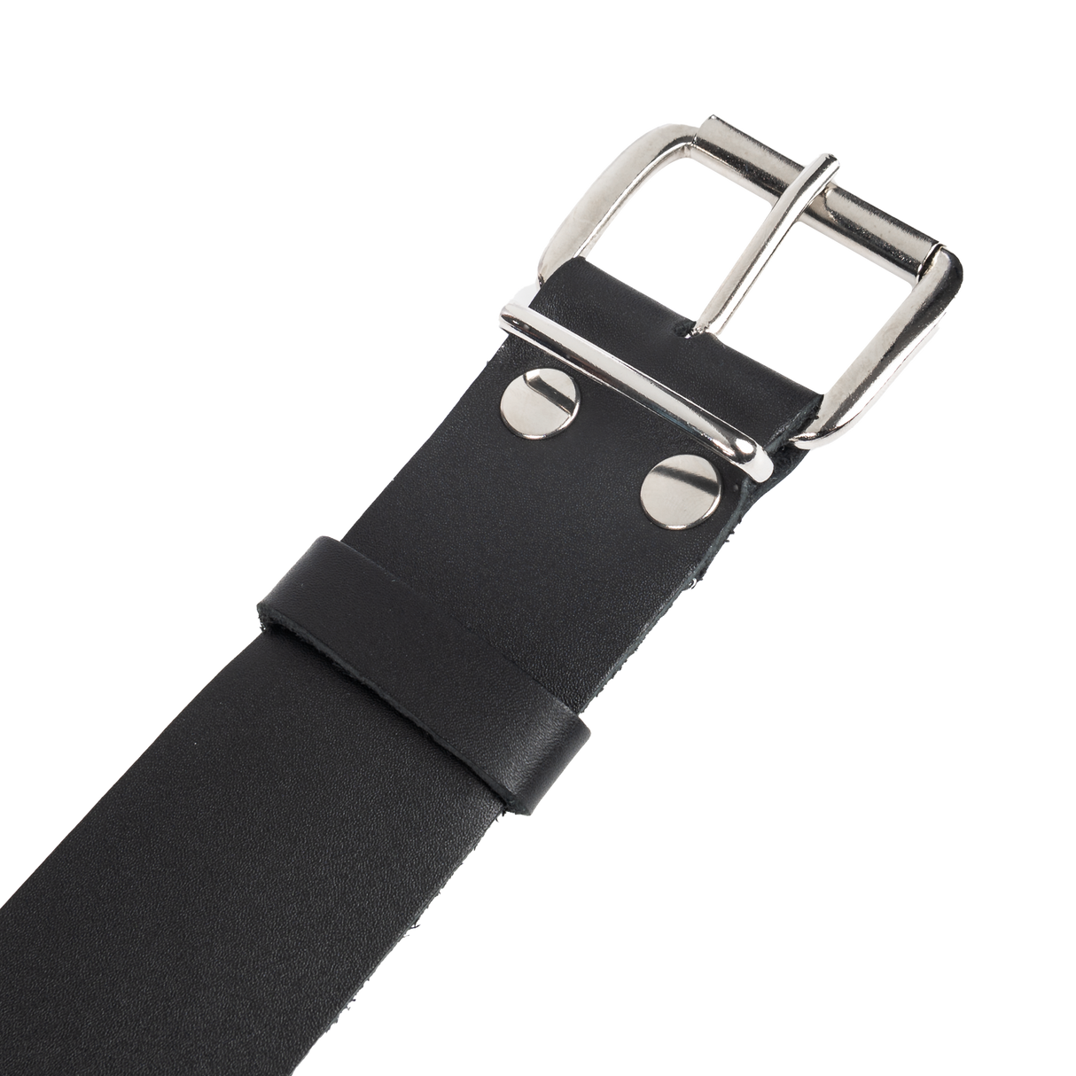 Rimba Bondage Play - Lederen Halsband met Metalen Gesp - Zwart