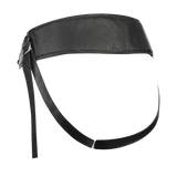 Rimba Bondage Play - Lederen Strap-On Harnas met vulling - Zwart