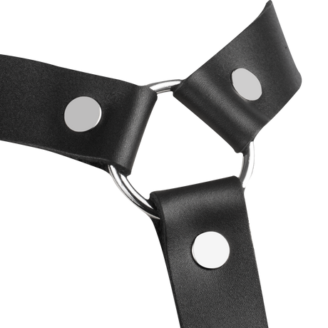 Rimba Bondage Play - Lederen Bondageharnas - Zwart