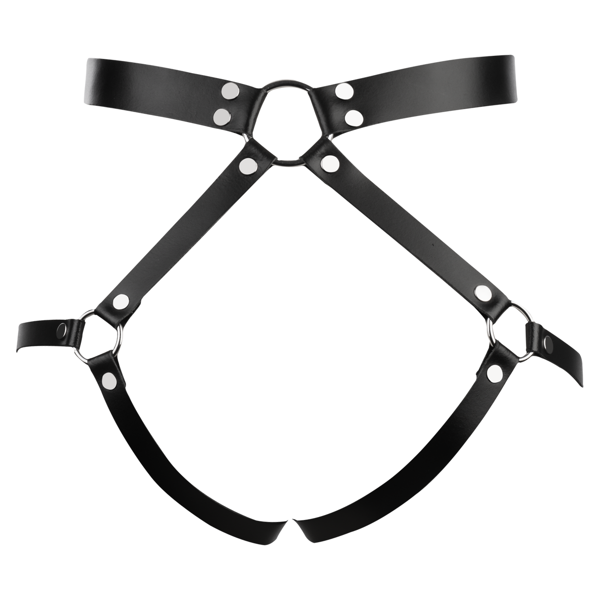 Rimba Bondage Play - Lederen Bondage Harnas - Zwart