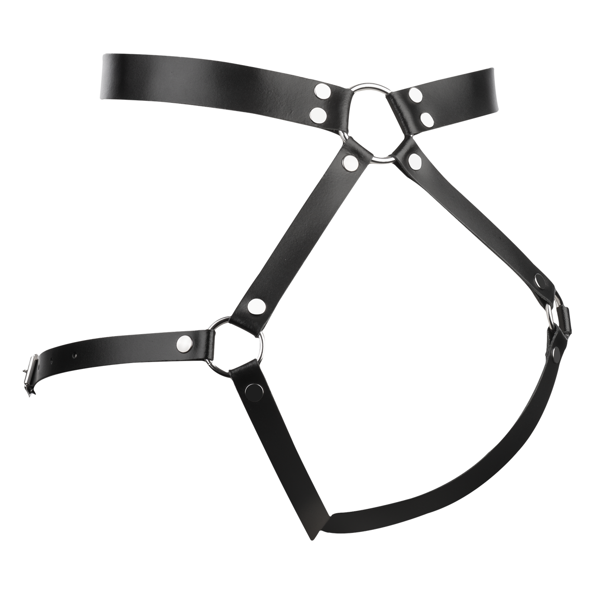 Rimba Bondage Play - Lederen Bondage Harnas - Zwart