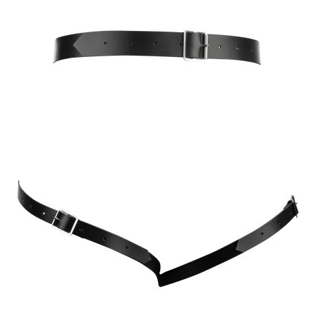 Rimba Bondage Play - Lederen Bondage Harnas - Zwart