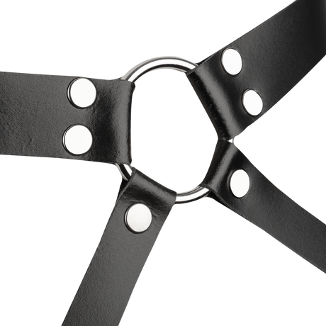 Rimba Bondage Play - Lederen Bondage Harnas - Zwart