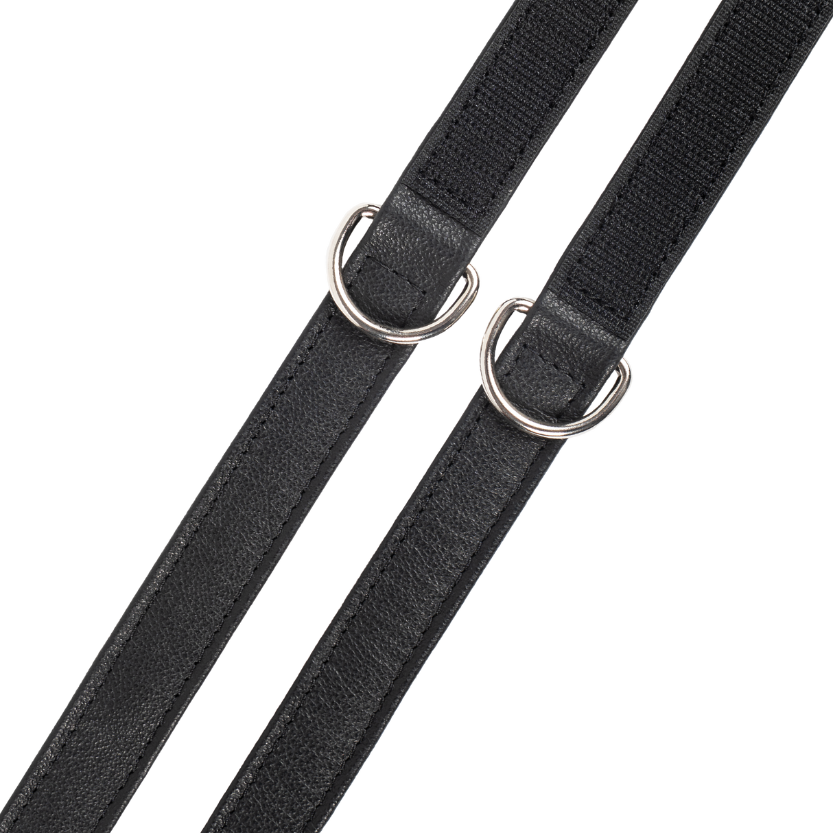 Rimba Bondage Play - Lederen Boeien met Klittenband - Zwart