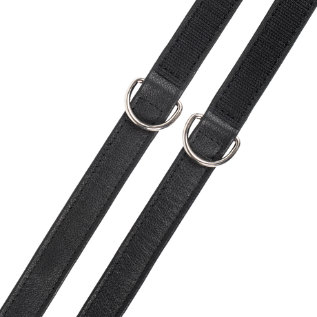 Rimba Bondage Play - Lederen Boeien met Klittenband - Zwart