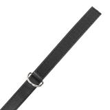 Rimba Bondage Play - Lederen Halsband met Klittenband - Zwart