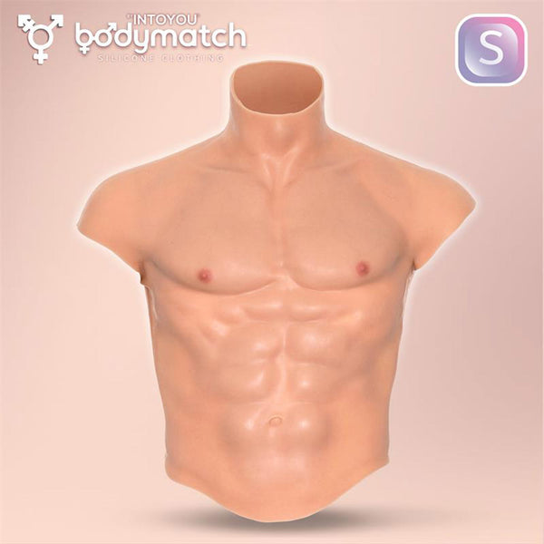 BODYMATCH - Boomax - Hyperrealistisch siliconen spierpak - Maat S - Huidskleur