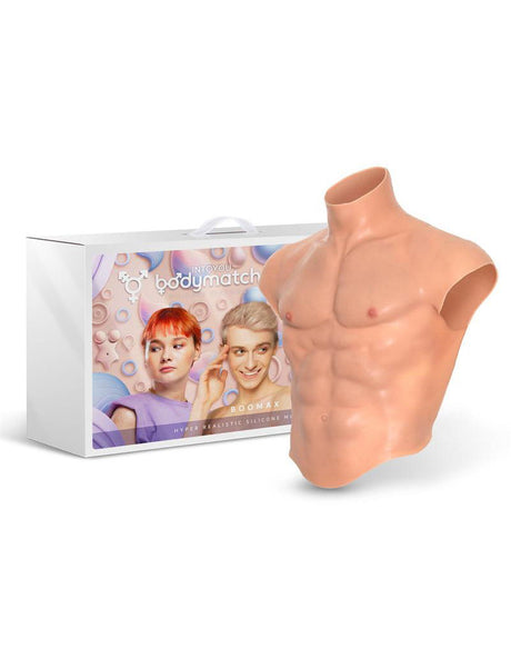 BODYMATCH - Boomax - Hyperrealistisch siliconen spierpak - Maat S - Huidskleur