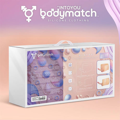 BODYMATCH - Blayke - Boxershort met ingebouwde penis van 18 cm - Siliconen - One Size - Huidskleur
