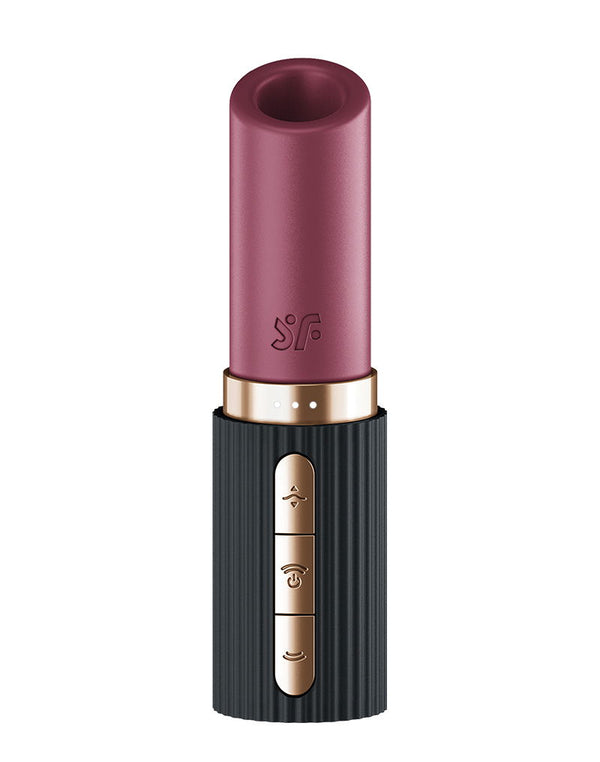 Satisfyer - Deep Kiss - 3D Air Pulse Lipstick Vibrator - Zwart