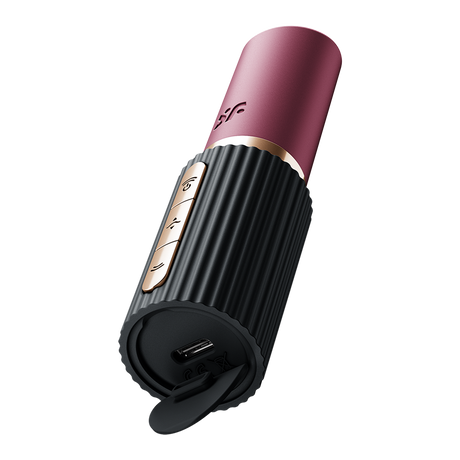Satisfyer - Deep Kiss - 3D Air Pulse Lipstick Vibrator - Zwart