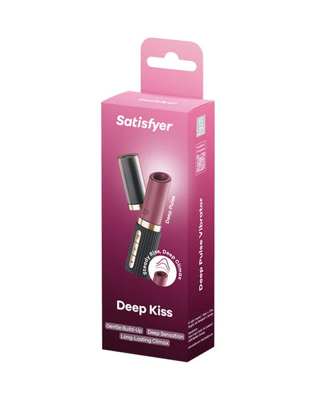 Satisfyer - Deep Kiss - 3D Air Pulse Lipstick Vibrator - Zwart