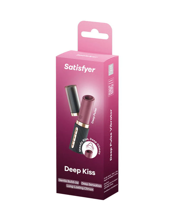 Satisfyer - Deep Kiss - 3D Air Pulse Lipstick Vibrator - Zwart