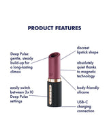 Satisfyer - Deep Kiss - 3D Air Pulse Lipstick Vibrator - Zwart