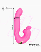 IY - Bimby - Bijtende en dubbeltikkende vibrator met app - Roze