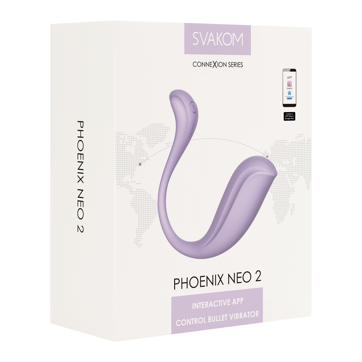 SVAKOM - Phoenix Neo 2 - Interactieve Bullet Vibrator met App Control - Lila