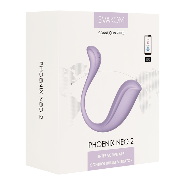 SVAKOM - Phoenix Neo 2 - Interactieve Bullet Vibrator met App Control - Lila