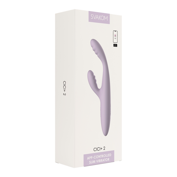 SVAKOM - Cici 2+ - Slanke G-Spot rabbit vibrator (met App-bediening) - Lila