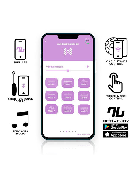 IY - Vibrerend Ei met App. - Roze/Blauw