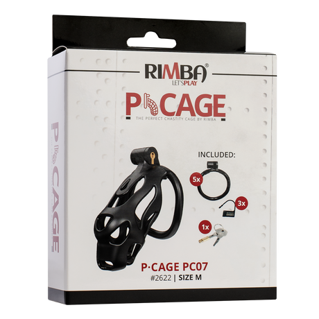 Rimba P-Cage - P-Cage PC07 - Peniskooi Maat M - Zwart