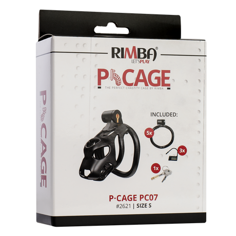 Rimba P-Cage - P-Cage PC07 - Peniskooi Maat S - Zwart