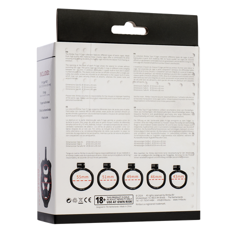 Rimba P-Cage - P-Cage PC07 - Peniskooi Maat S - Zwart