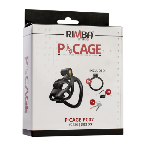 Rimba P-Cage - P-Cage PC07 - Peniskooi Maat XS - Zwart