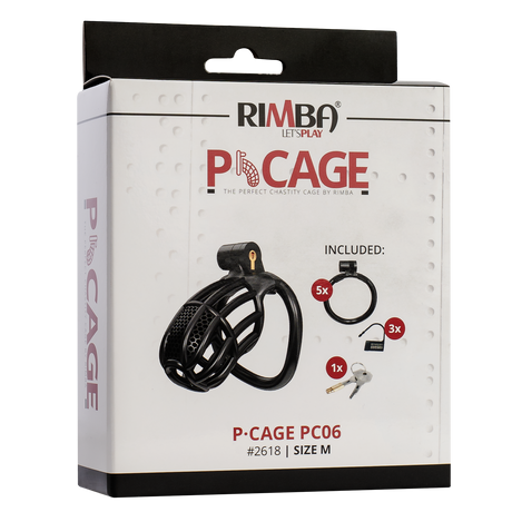 Rimba P-Cage - P-Cage PC06 - Peniskooi Maat M - Zwart