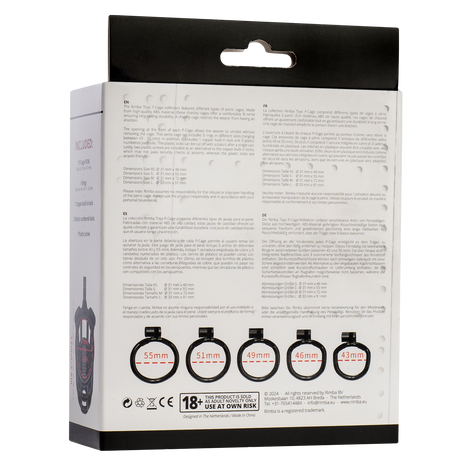 Rimba P-Cage - P-Cage PC06 - Peniskooi Maat M - Zwart