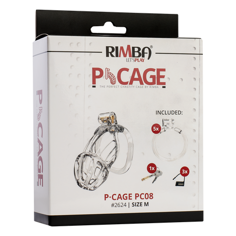Rimba P-Cage - P-Cage PC08 - Peniskooi Maat M - Transparant
