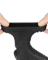 LoveToy - Drip Knights Ring - Vibrerende Penis en Scrotum Sleeve (Ø 2,8 cm) - Zwart