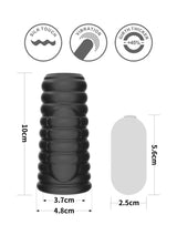 LoveToy - Wave Knights Ring - Vibrerende Penis Sleeve (Ø 3,7 cm) - Zwart