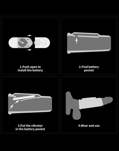 LoveToy - Wave Knights Ring - Vibrerende Penis Sleeve (Ø 3,7 cm) - Zwart