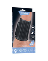 LoveToy - Ridge Knights Ring - Vibrerende Penis Sleeve (Ø 3,7 cm) - Zwart