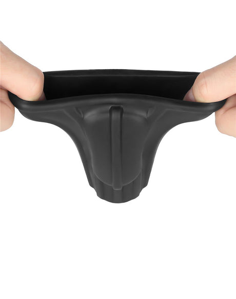 LoveToy - Ridge Knights Ring - Vibrerende Penis Sleeve (Ø 3,7 cm) - Zwart