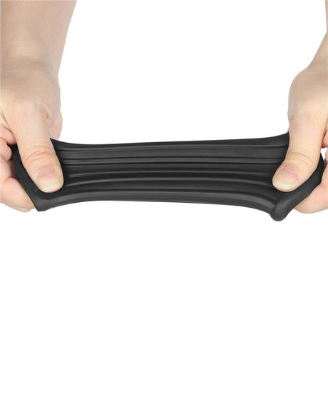 LoveToy - Ridge Knights Ring - Vibrerende Penis Sleeve (Ø 3,7 cm) - Zwart