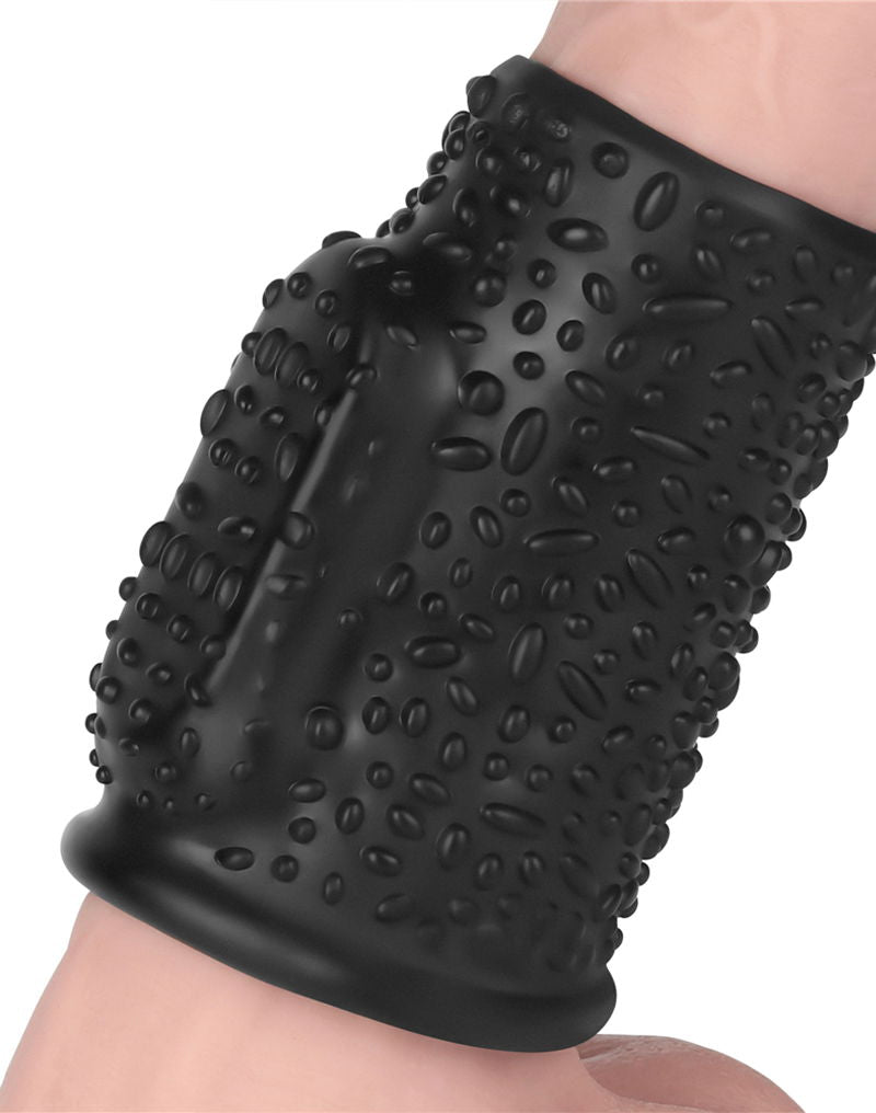 LoveToy - Drip Knights Ring - Vibrerende Penis Sleeve (Ø 3,7 cm) - Zwart