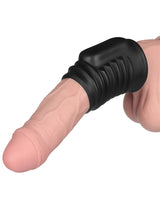 LoveToy - Spiral Knights Ring - Vibrerende Penis Sleeve (Ø 3,7 cm) - Zwart