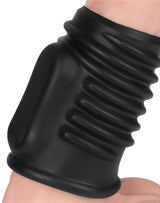 LoveToy - Spiral Knights Ring - Vibrerende Penis Sleeve (Ø 3,7 cm) - Zwart