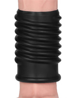 LoveToy - Spiral Knights Ring - Vibrerende Penis Sleeve (Ø 3,7 cm) - Zwart