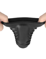 LoveToy - Spiral Knights Ring - Vibrerende Penis Sleeve (Ø 3,7 cm) - Zwart