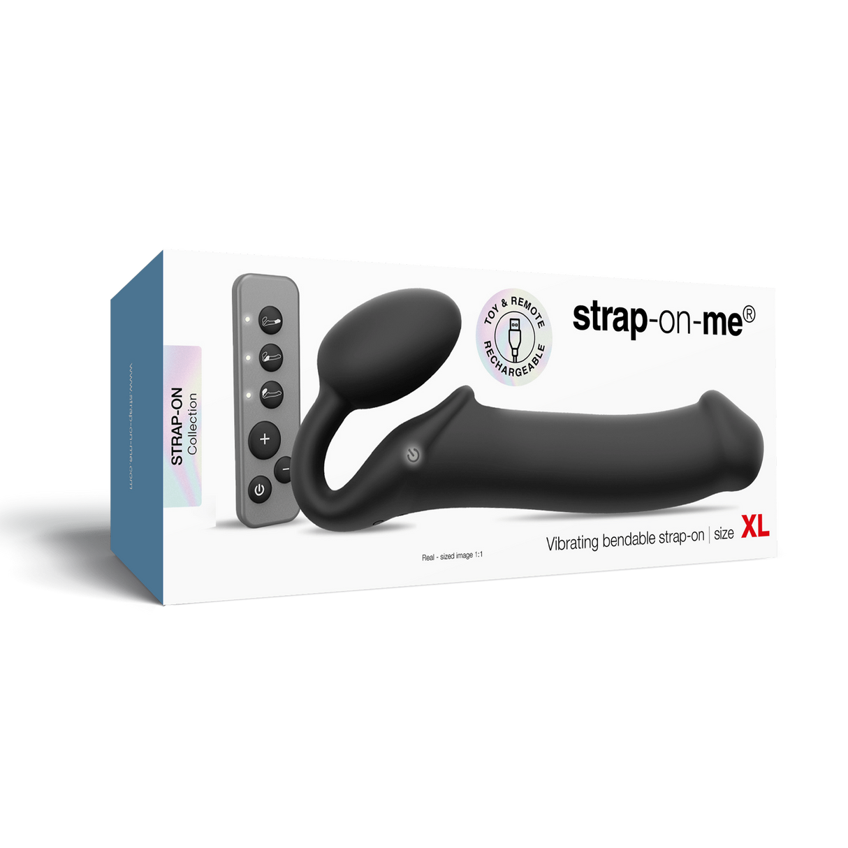 Strap-On-Me - Buigbare Strap-On Vibrator met Afstandsbediening Maat