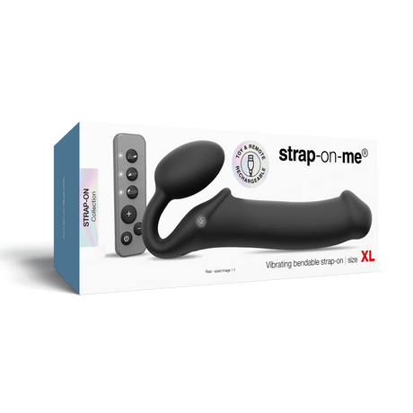 Strap-On-Me - Buigbare Strap-On Vibrator met Afstandsbediening Maat
